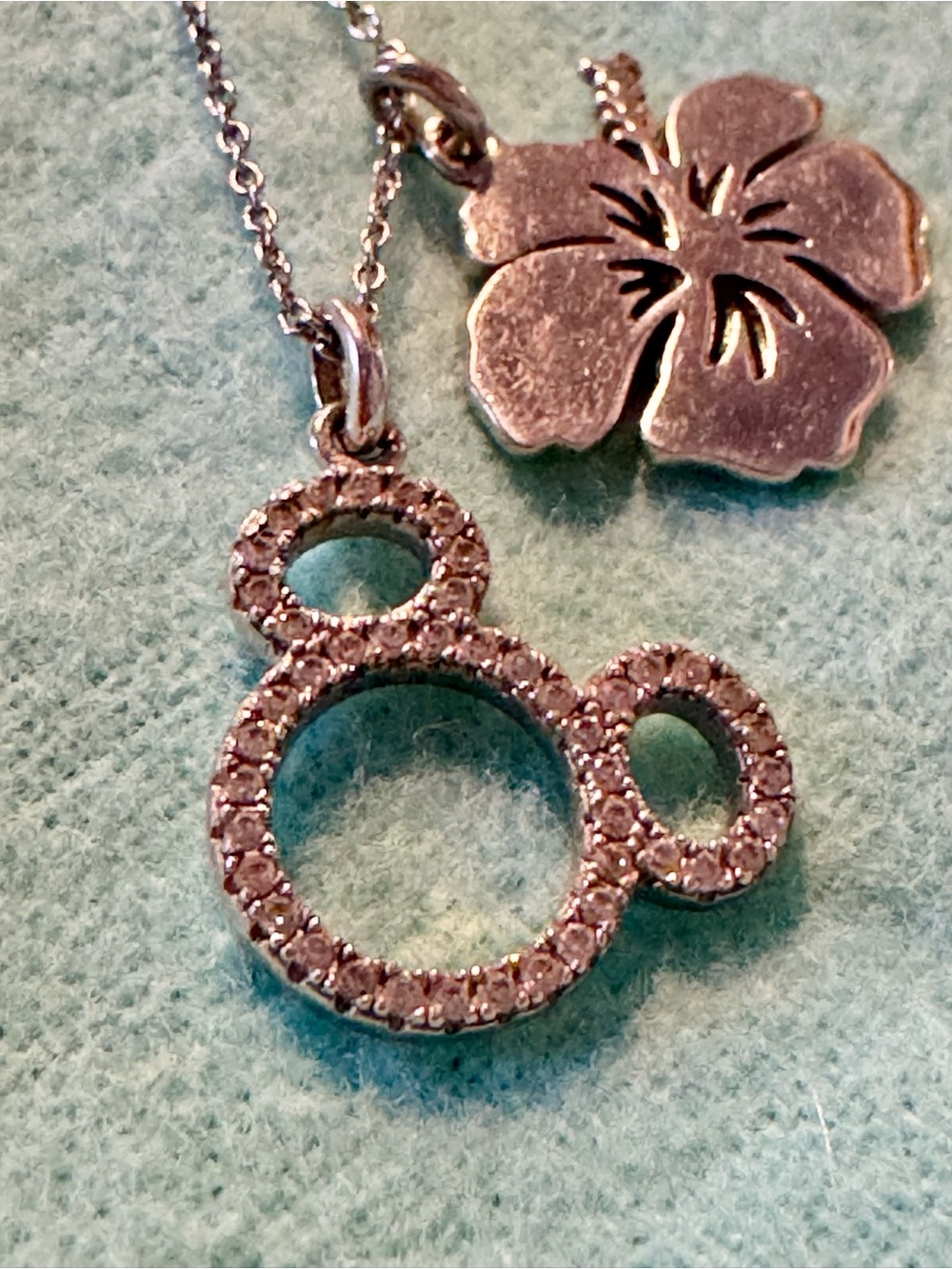 Crislu Disney Mickey Mouse Hibiscus Necklace